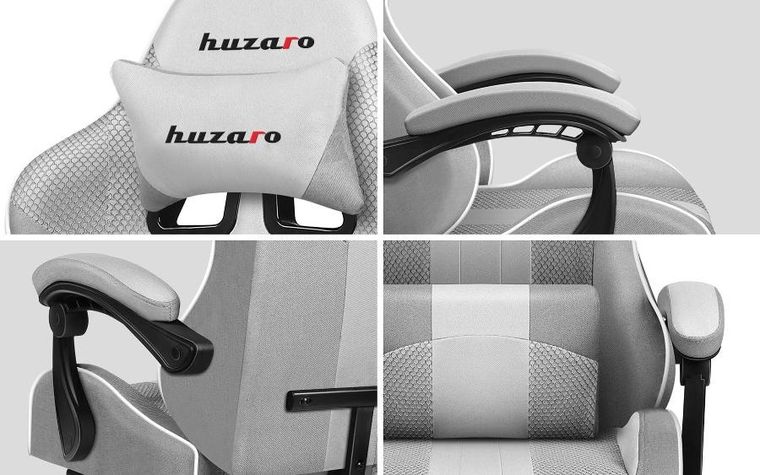 Huzaro, Force 4.7, fotel gamingowy, White Mesh