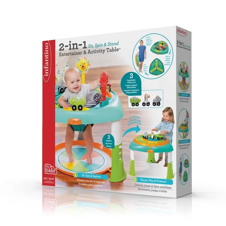 Infantino, stolik aktywności 360 stopni, zabawka interaktywna
