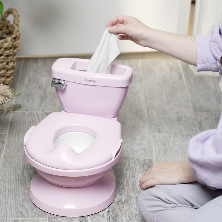 InGenuity, My Size Potty PRO, toaleta dziecięca z dźwiękiem 2w1, nocnik, różowa