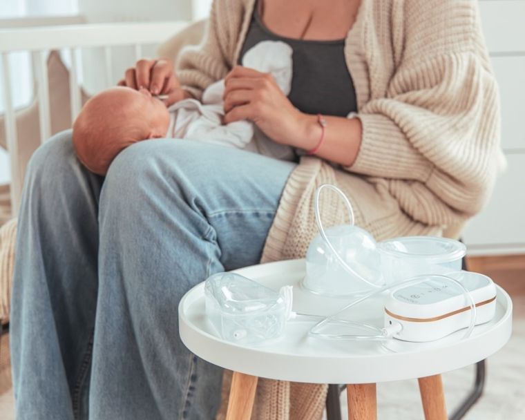 InnoGIO, GIOmumLine Soft, laktator elektryczny z aspiratorem, muszlowy, podwójny