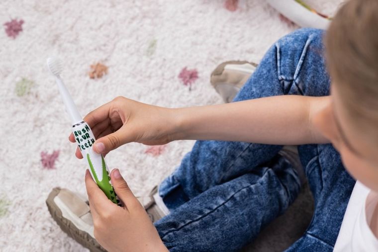 InnoGIO, GIOsonic, Crocodile, soniczna szczoteczka do zębów dla dzieci, zielona