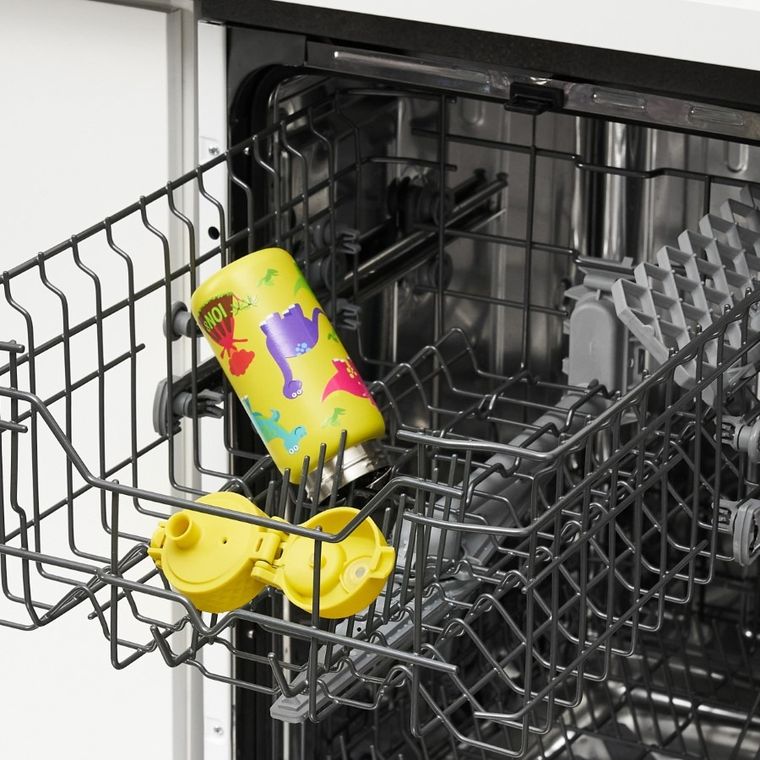 ION8, Dinozaury, bidon termiczny z ustnikiem, próżniowy, żółty, 320 ml