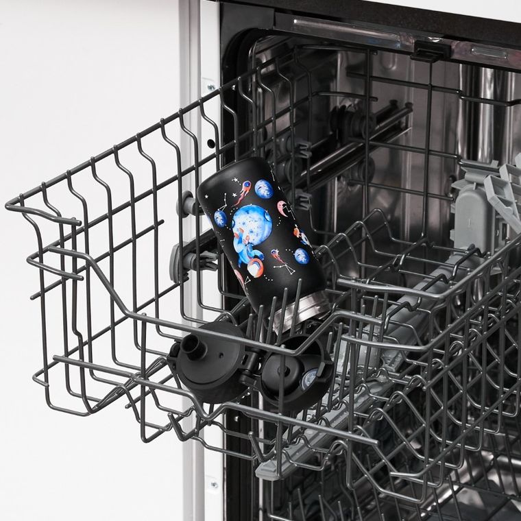 ION8, Kosmos, bidon z ustnikiem ze stali nierdzewnej, czarny, 400 ml