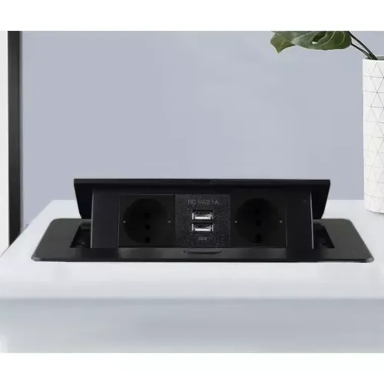 Izoxis, gniazdo chowane w blat USB, podwójne