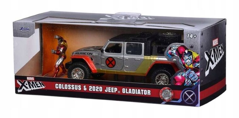 Jada Toys,x-Men, Jeep, model pojazdu z figurką, Gladiator, 1:32