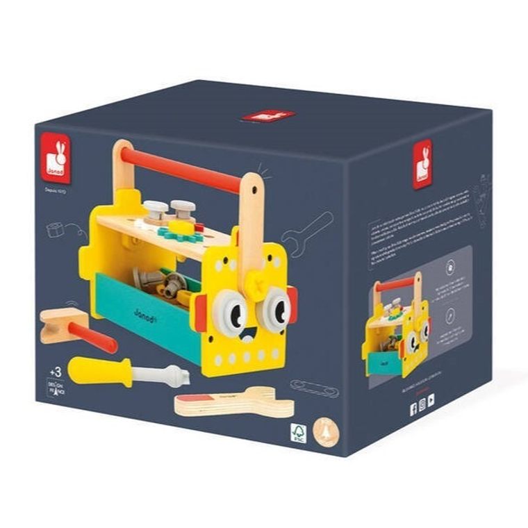 Janod, Brico'Kids, skrzynka z narzędziami, robot