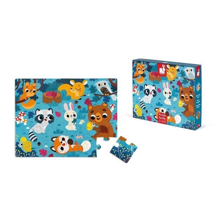 Janod, Leśne zwierzęta, puzzle sensoryczne, 20 elementów