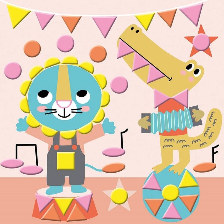 Janod, Naklejki geometryczne, zestaw kreatywny