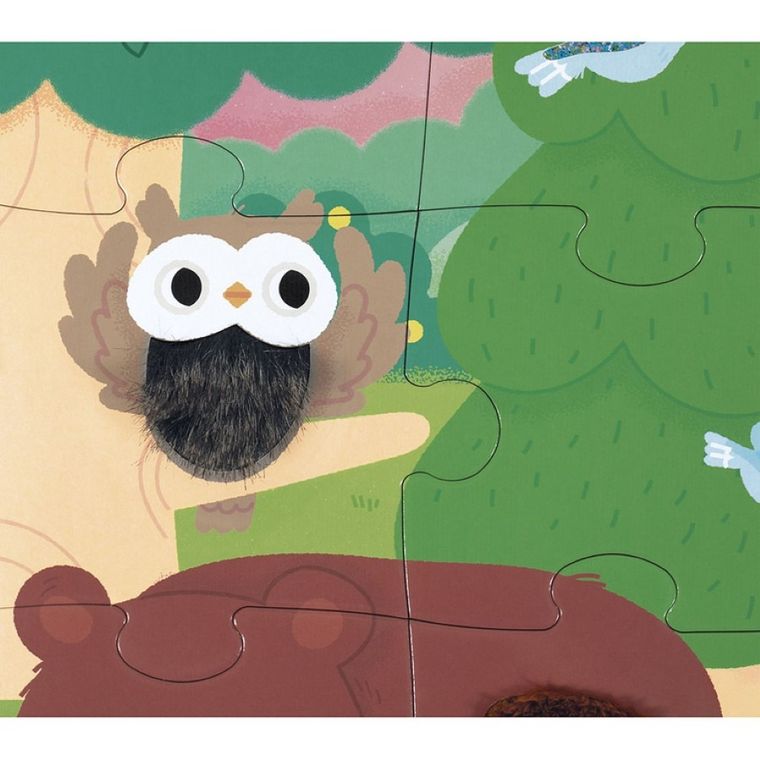 Janod, puzzle sensoryczne, las, 20 elementów