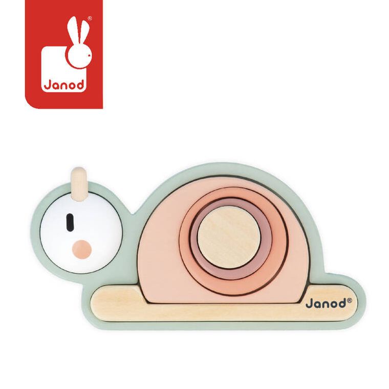 Janod, Ślimak, drewniana układanka sensoryczna
