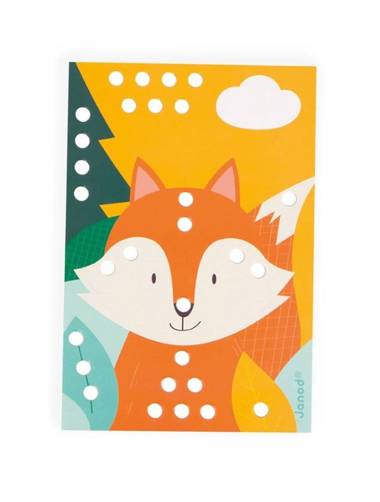 Janod, Układanka drewniana, mozaika, zwierzątka