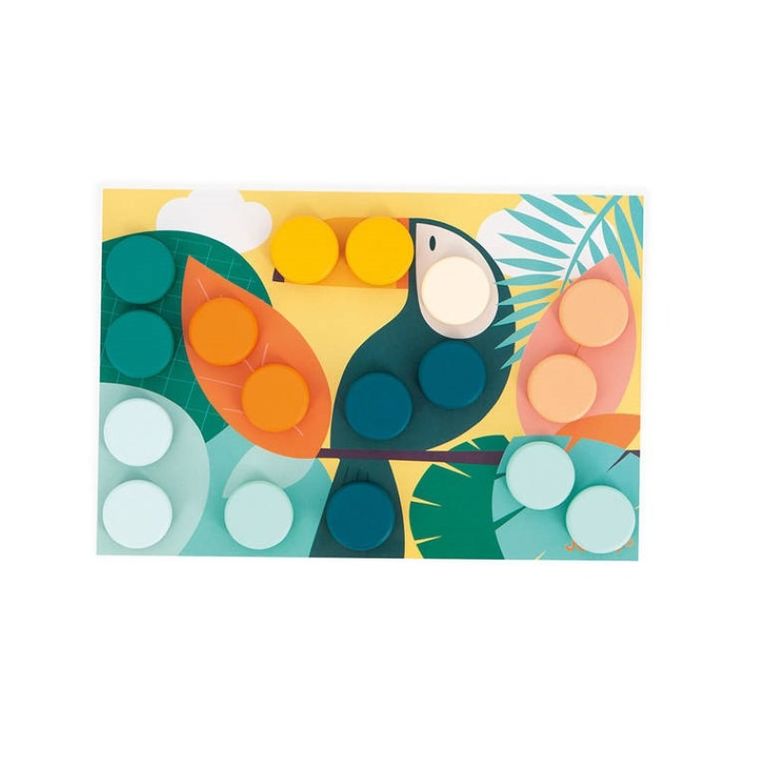 Janod, układanka, pierwsza drewniana mozaika