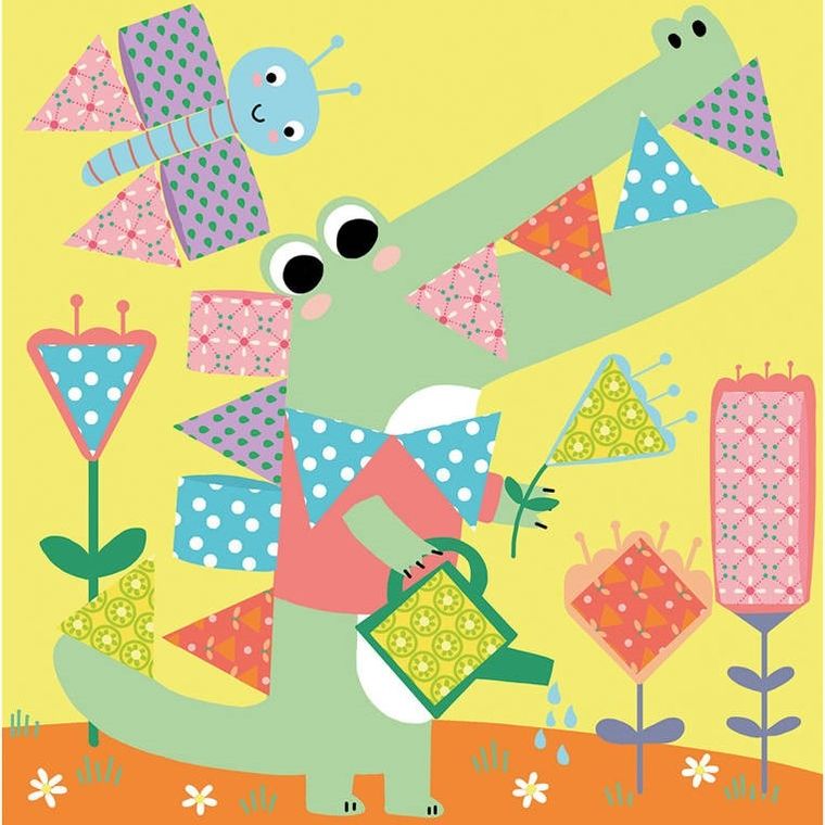 Janod, Wycinanki przyklejanki, zestaw kreatywny