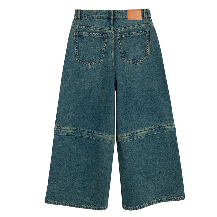 Jeansy wide leg unisex z odpinanymi nogawkami NOWEAR