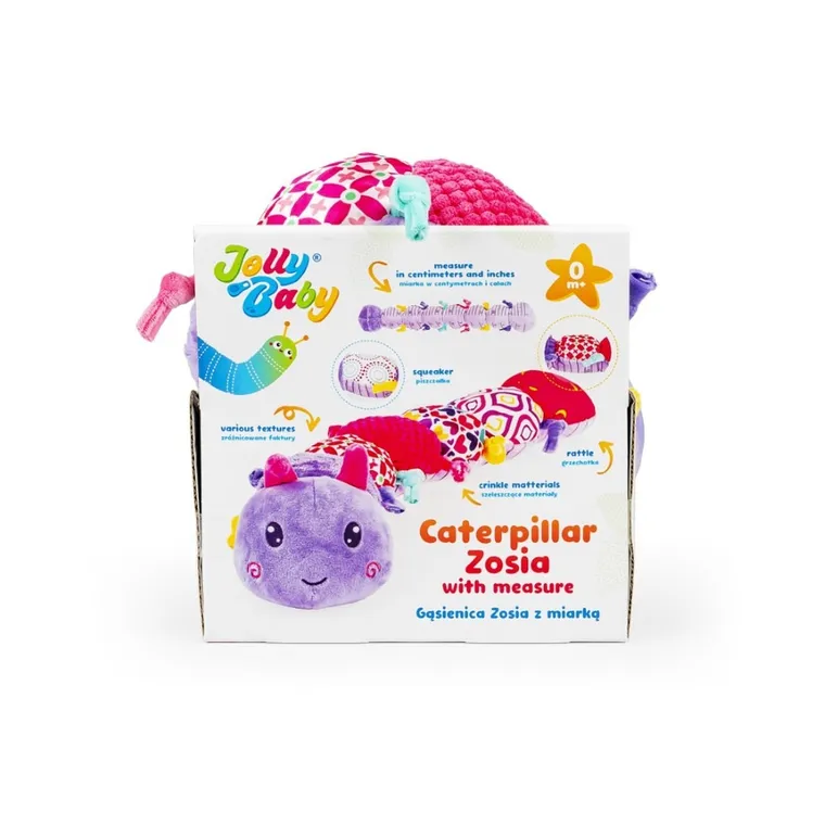 JollyBaby, Gąsienica Zosia z miarką, zabawka sensoryczna