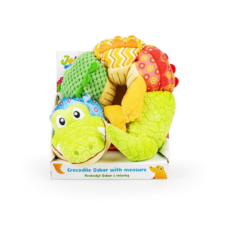 JollyBaby, Krokodyl Oskar z miarką, zabawka sensoryczna