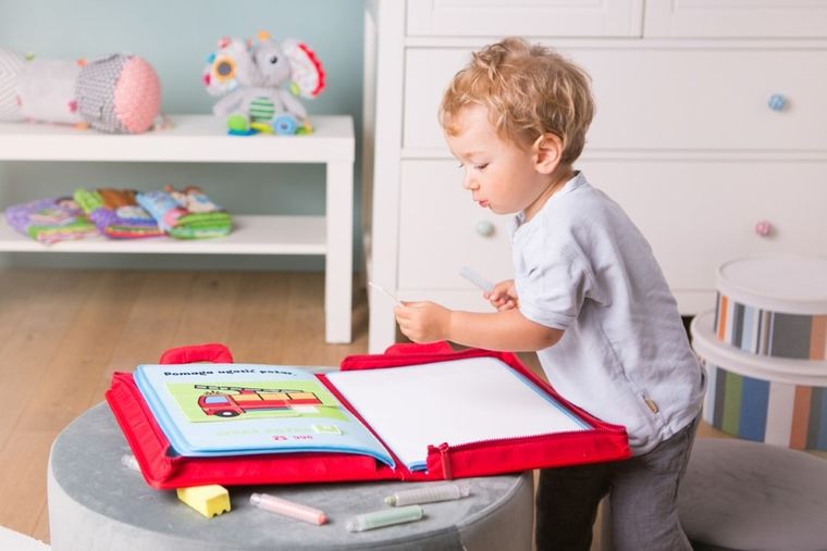 JollyBaby, Moja Pierwsza Książka, Mały Malarz, książeczka do kolorowania