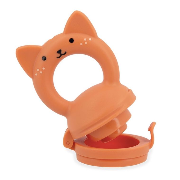 Kaloo, Grignoti, Wiewiórka, zestaw prezentowy 2w1, gryzak, smoczek do owoców + śliniak