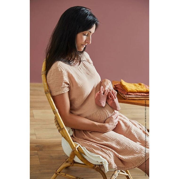 Kaloo, Lapinoo, Królik, zestaw prezentowy 3w1, komforter + gryzak + buciki, ceglany