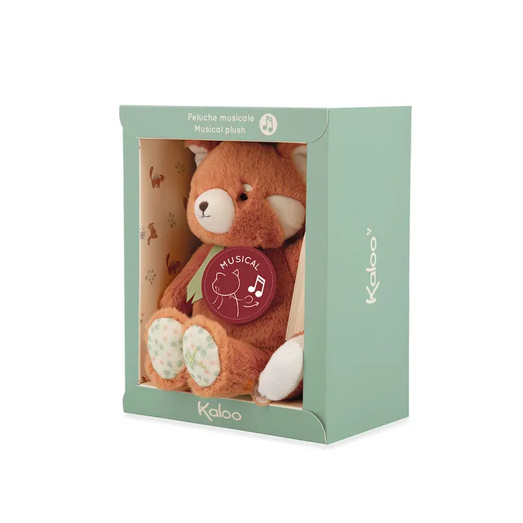 Kaloo, Petit Songe, Ruda Panda, przytulanka z pozytywką w pudełku, 20 cm