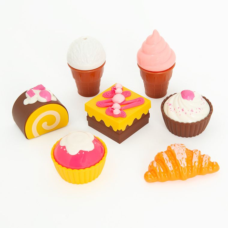 Kasa fiskalna z akcesoriami, światło i dźwięk, różowa