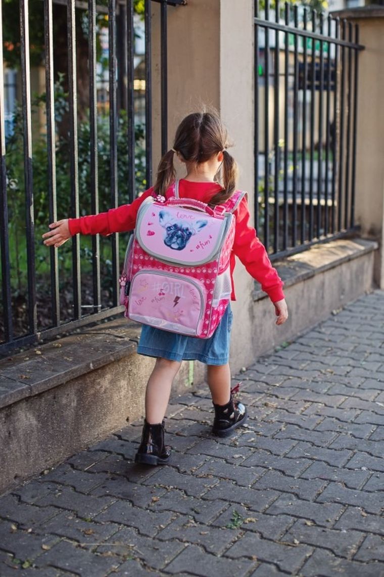 Kayokki, Buldog, tornister szkolny, plecak szkolny, różowy