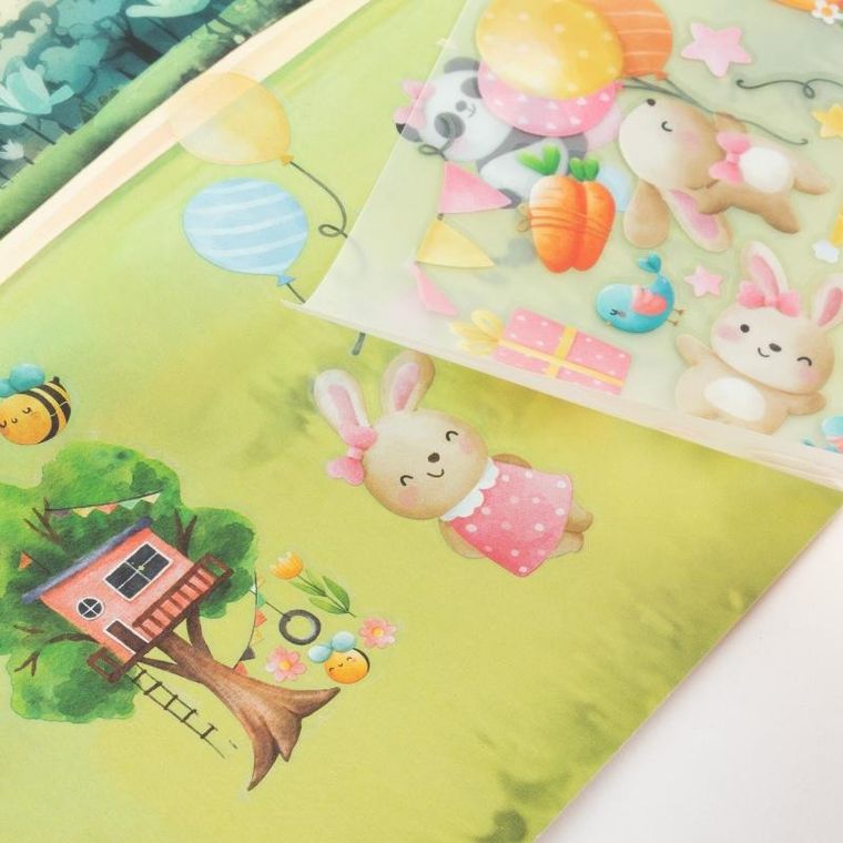 Kidea, kalkomania, zestaw kreatywny, misie