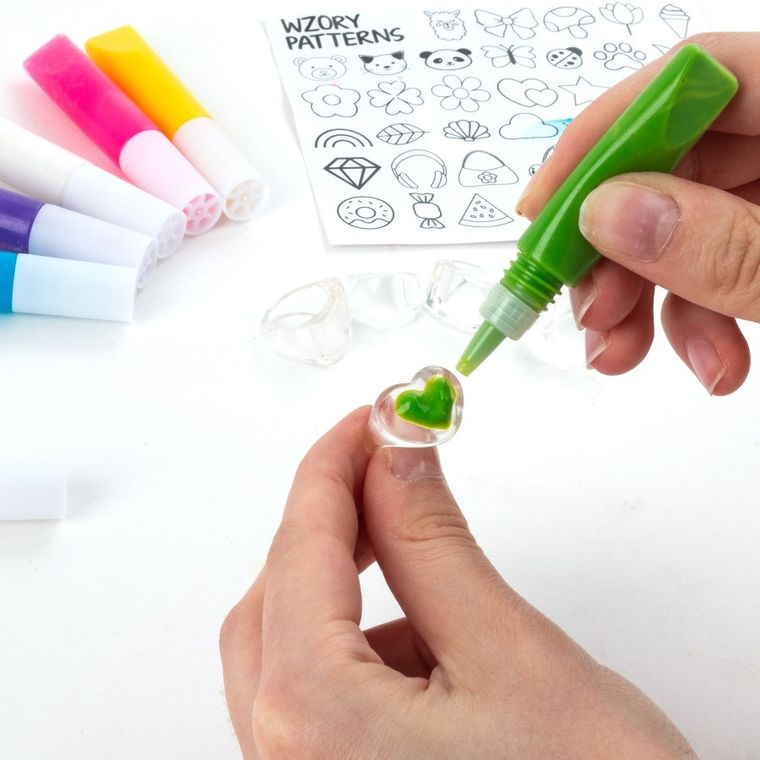 Kidea, Pierścionki do ozdabiania, zestaw kreatywny