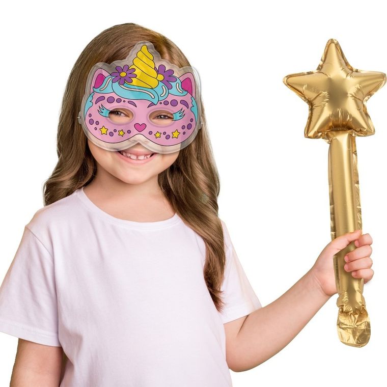 Kidea, Wróżka, maska i różdżka 3D, zestaw kreatywny