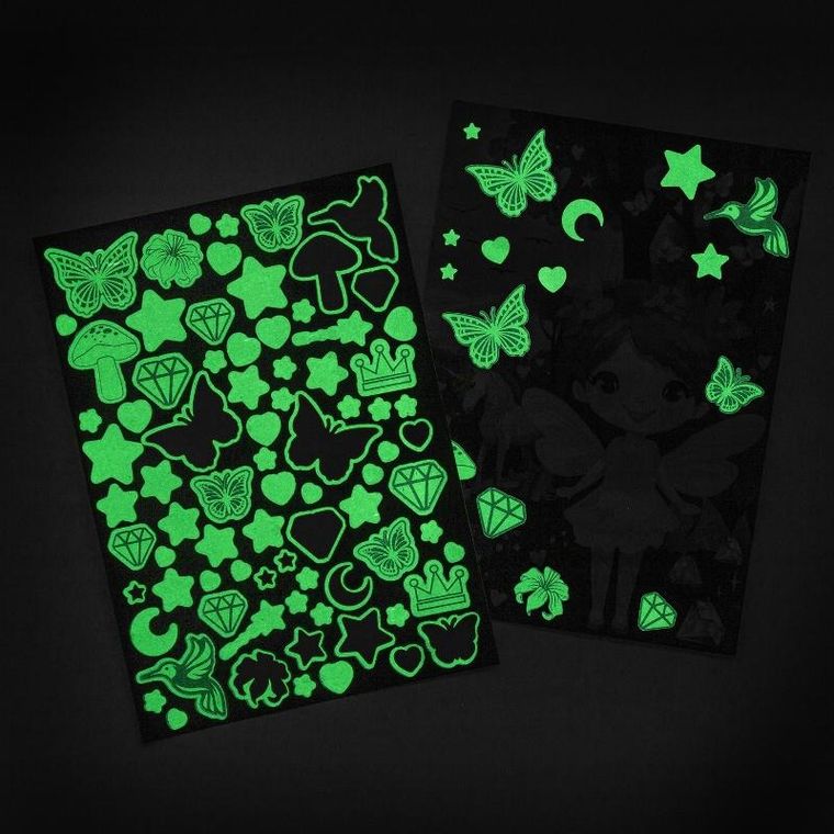 Kidea, wydrapywanka z kolorowanką, 2w1, świecąca w ciemności, magic