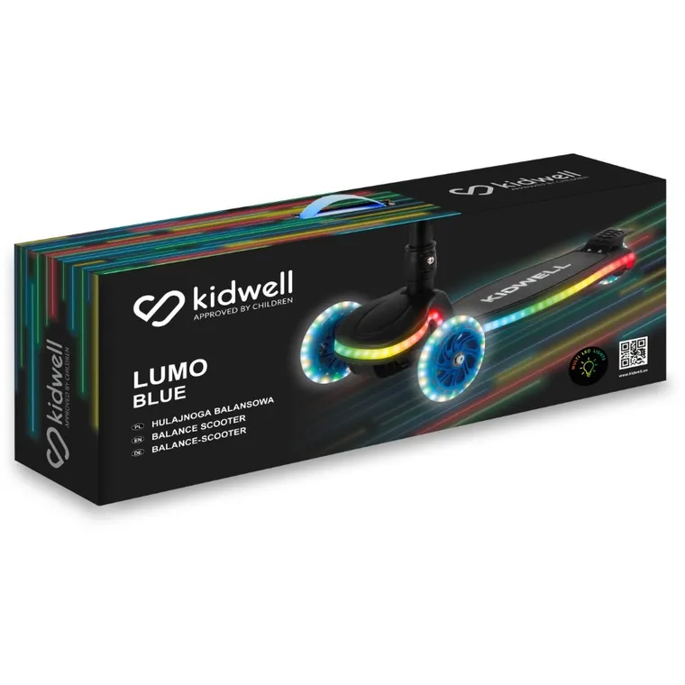 Kidwell, Lumo, hulajnoga 3-kołowa LED, balansowa, blue