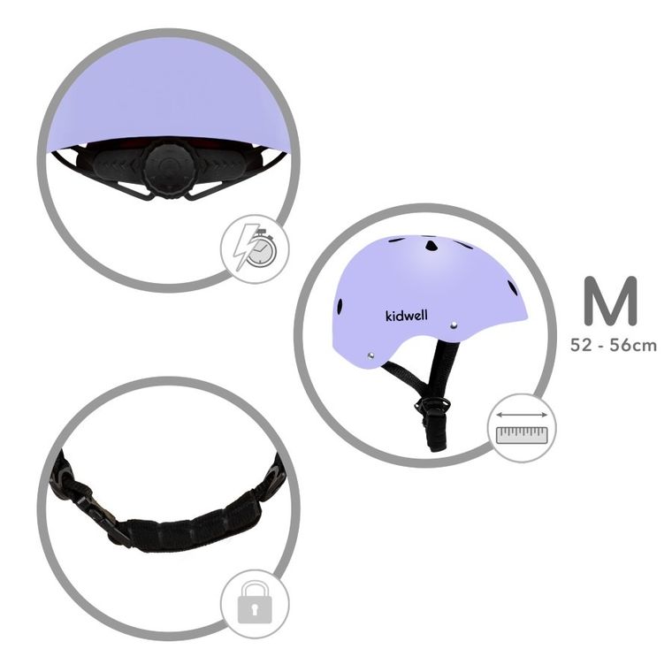 Kidwell, Orix II, kask ochronny, fioletowy, rozmiar M, 52-56 cm