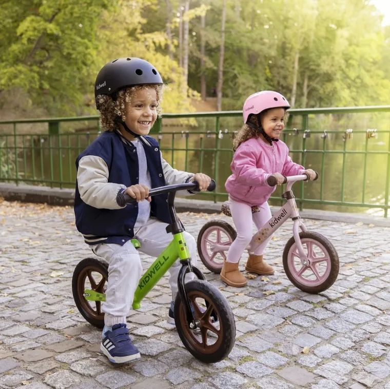 Kidwell, Rebel, rowerek biegowy, różowy w kwiatki