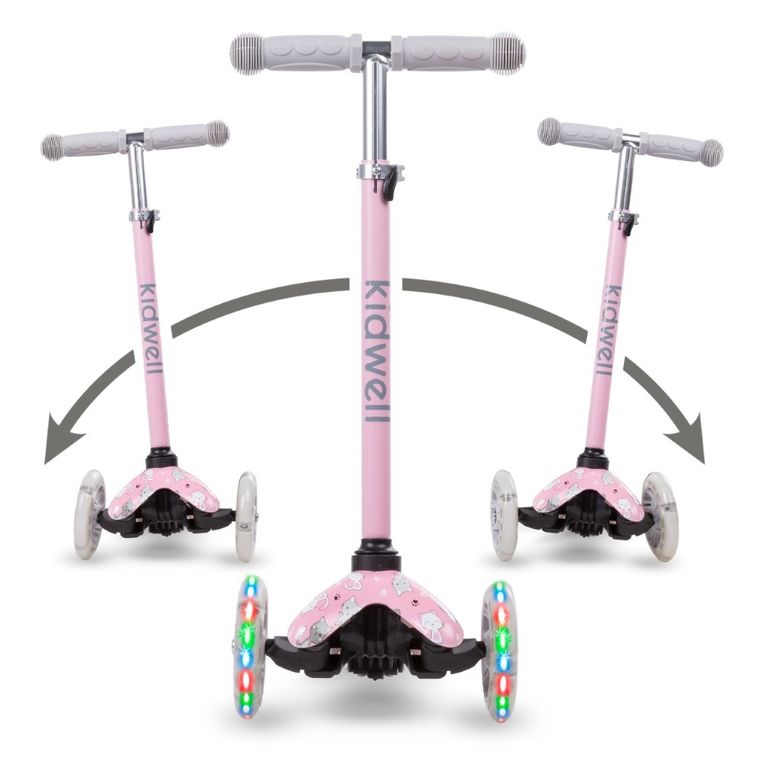 Kidwell, Uno, hulajnoga 3-kołowa LED, balansowa, cats