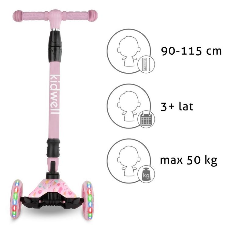 Kidwell, Vento, hulajnoga 3-kołowa, balansowa, słodycze