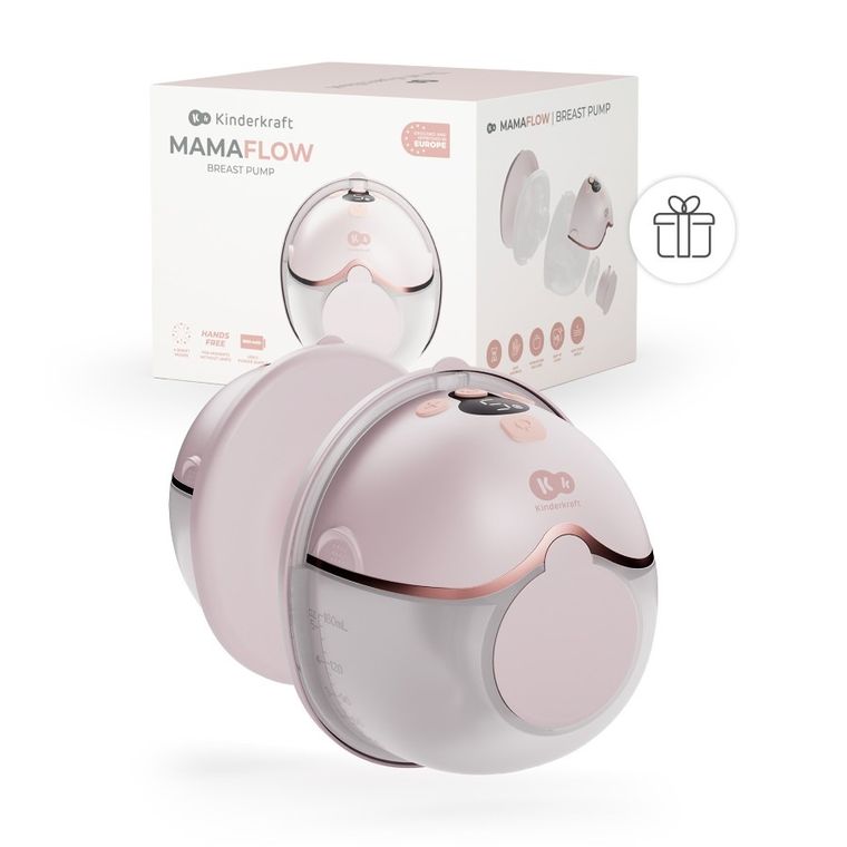 Kinderkraft, Hands-Free, pojedynczy laktator MamaFlow, pink