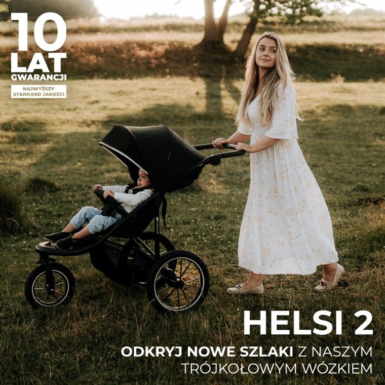 Kinderkraft, Helsi 2, wózek spacerowy, Deep Black