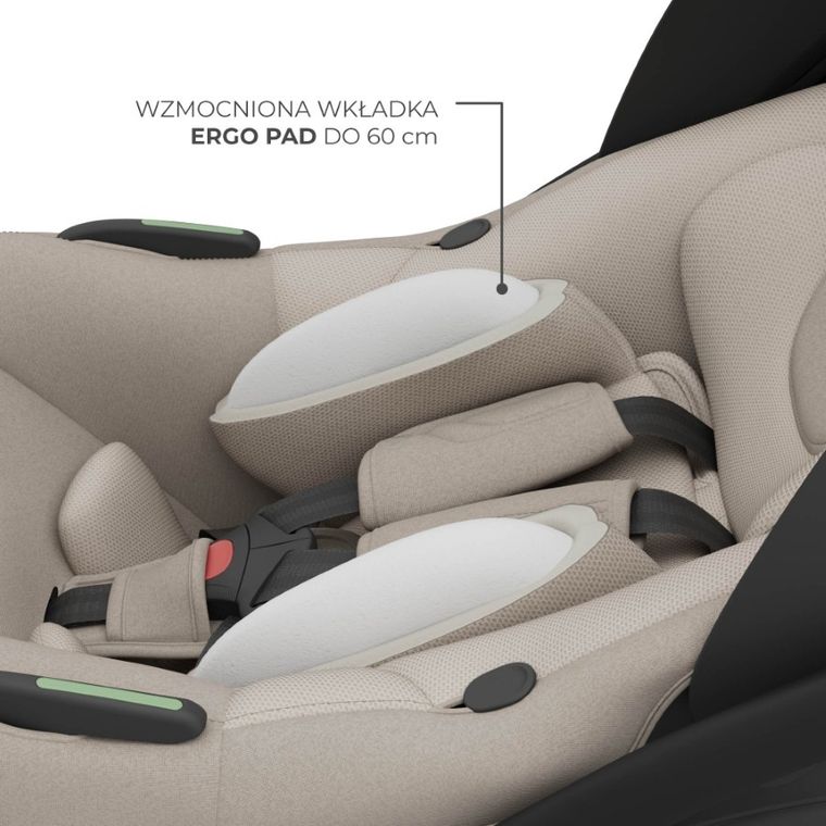 Kinderkraft, I-Lite, fotelik samochodowy + baza Endura Safe Fx, 40-87 cm, beige