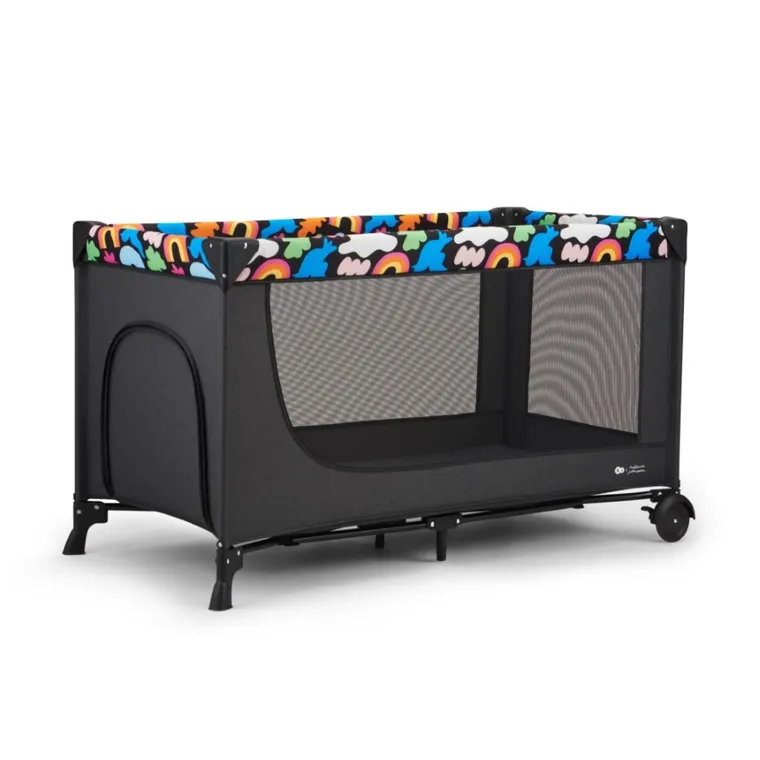 Kinderkraft, Joy 2, Happy Shapes, łóżeczko turystyczne