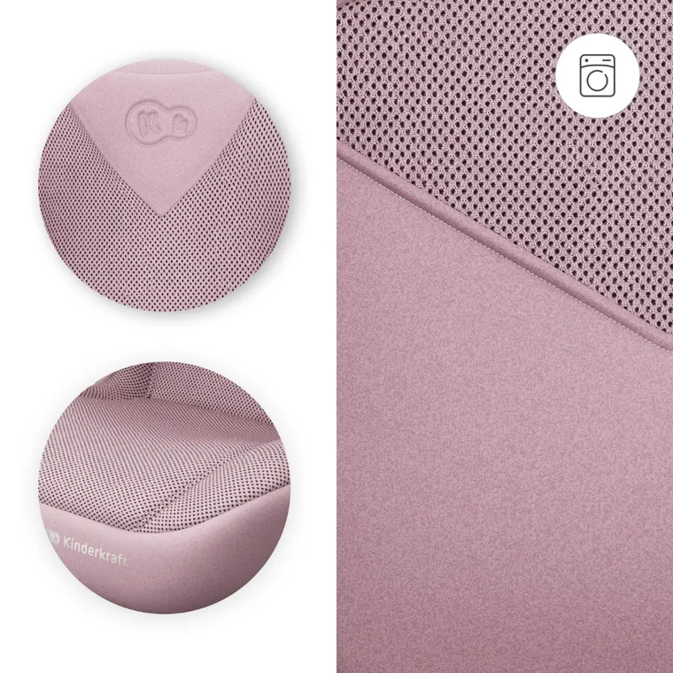 Kinderkraft, Junior Fix 2 Plus, i-Size, fotelik samochodowy, pink, 100-150 cm