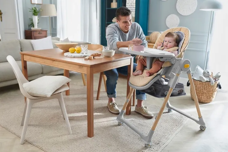 Kinderkraft, Lastree, krzesełko do karmienia, Grey