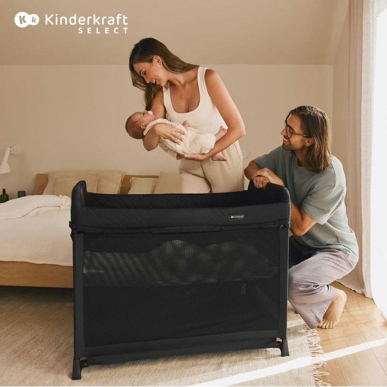Kinderkraft, Moon Dream, łóżeczko turystyczne, Black