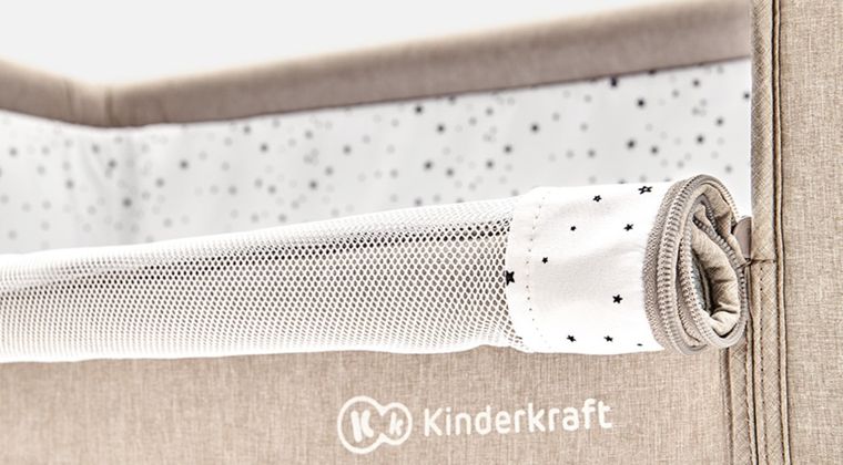 Kinderkraft, Neste, łóżeczko dostawne, szare