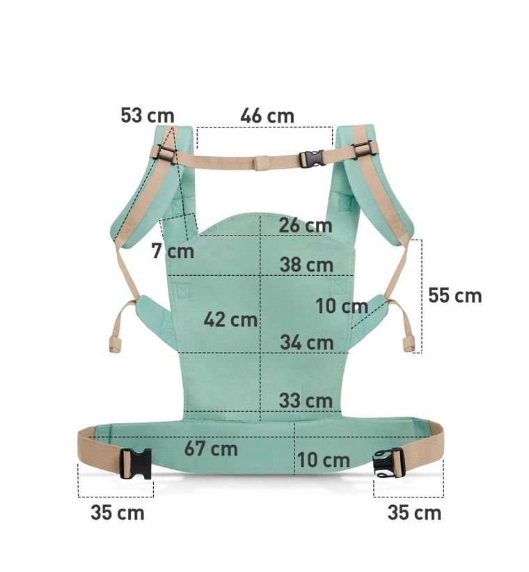 Kinderkraft, Nino, nosidełko ergonomiczne, 3m+ 20 kg, miętowy