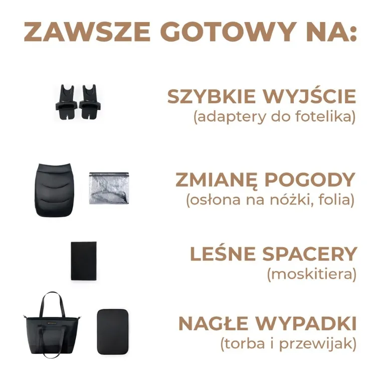Kinderkraft, Prime 2, wózek wielofunkcyjny, 2w1, Venezian Black