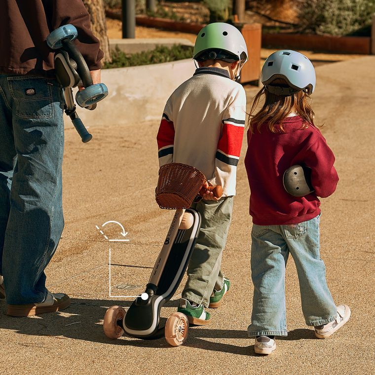 Kinderkraft, RAKET UP, hulajnoga 3-kołowa LED, 2w1, Pink