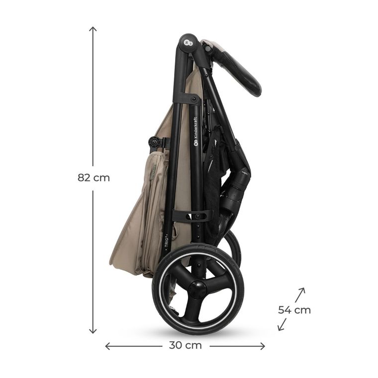 Kinderkraft, Trig 3, wózek spacerowy z tacką, Stone Beige