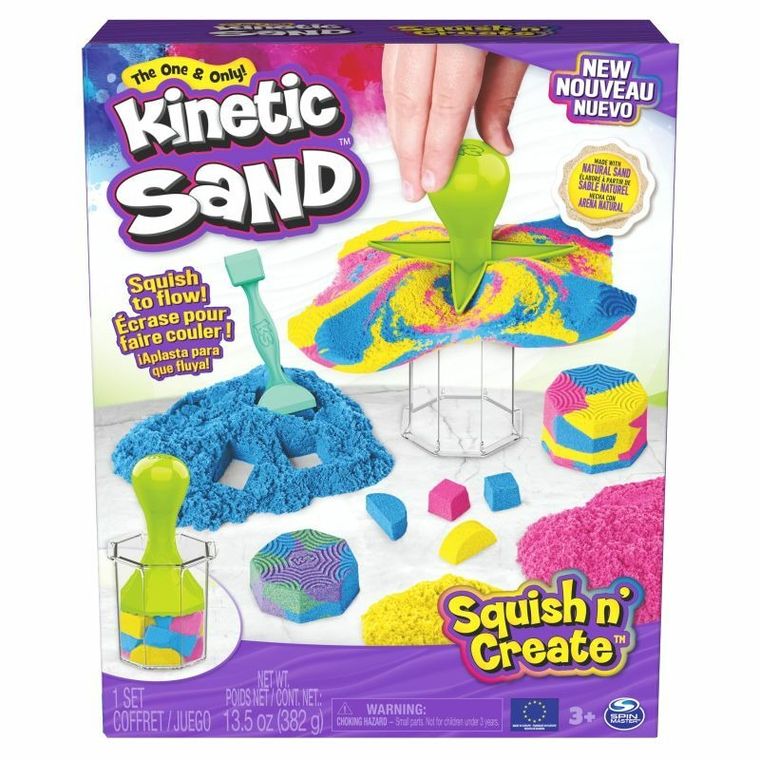 Kinetic Sand, Zgniataj i twórz, zestaw