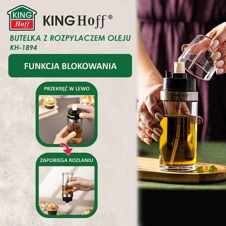Kinghoff, butelka spryskiwacz do octu i oliwy