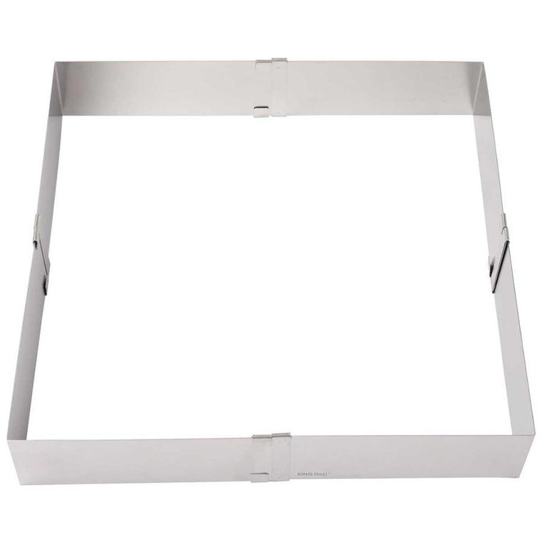 Kinghoff, forma regulowana, rant do ciast tortów, kwadratowa